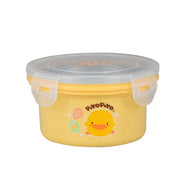 Piyo Piyo Stainless Steel Lunch Round Box Double Insulation 400 ml