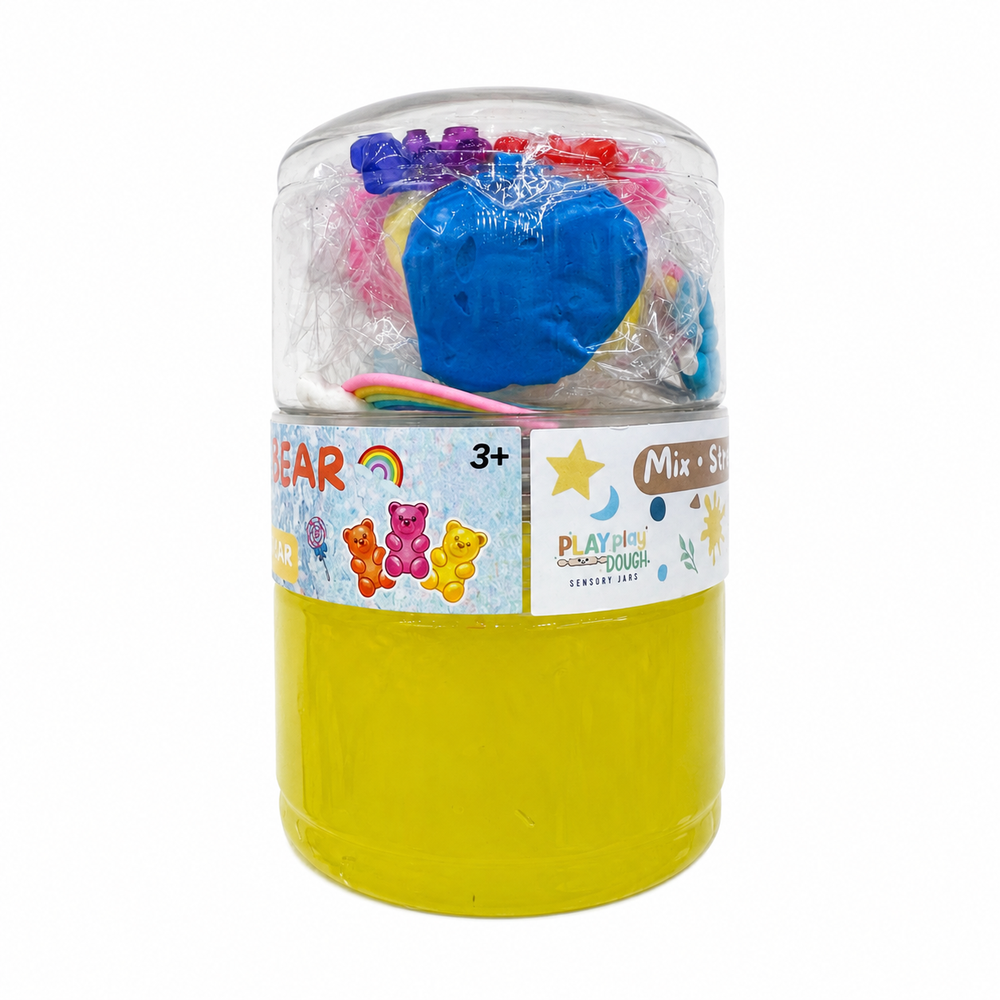 Play Play Dough DIY Gummy Bear Clear Slime