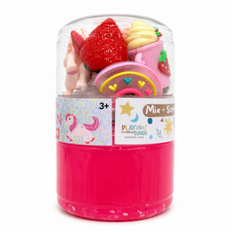 Play Play Dough DIY Strawberry Unicorn Clear Slime