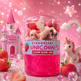 Play Play Dough DIY Strawberry Unicorn Clear Slime