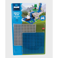 Plus-Plus Display / Blue/Grey Baseplates