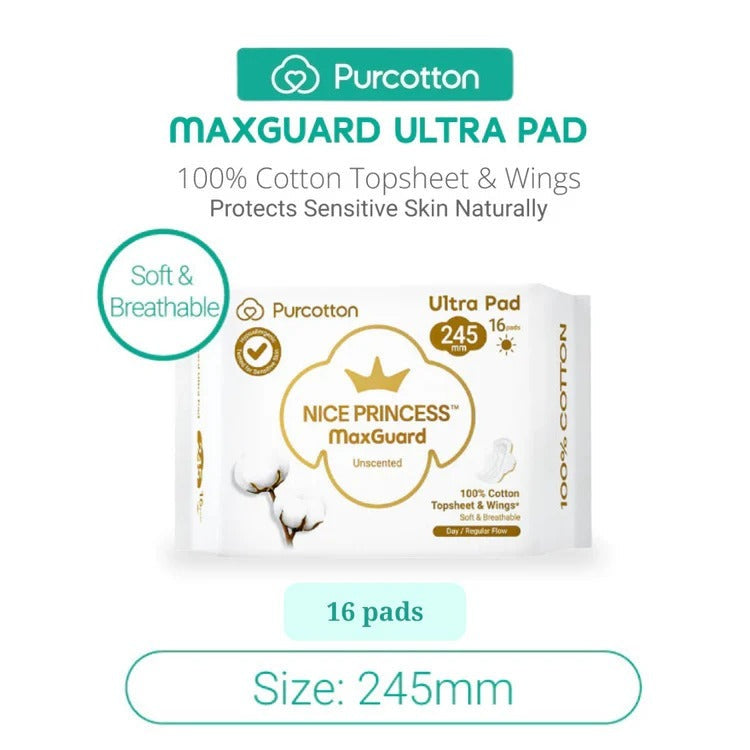 Purcotton MaxGuard Panty Liner 245mm 16Pads