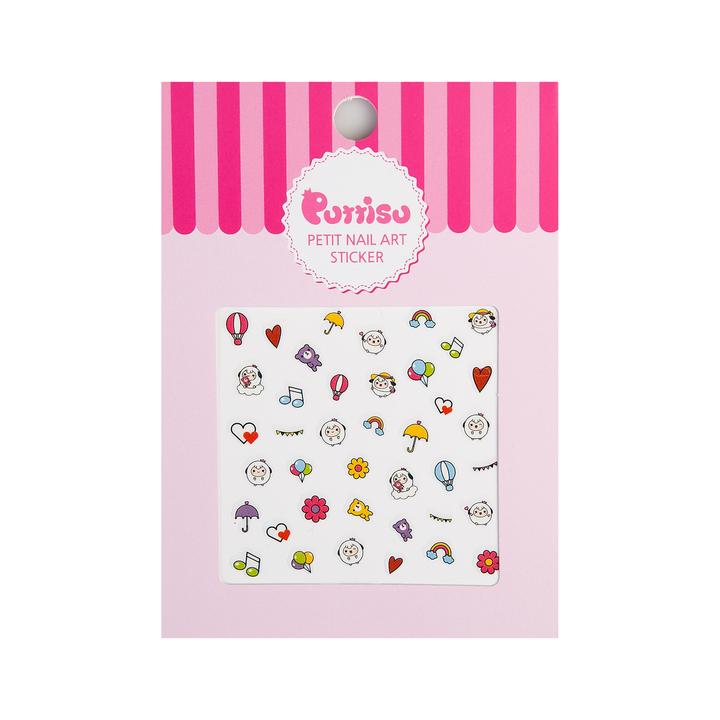 Puttisu Nail Art Sticker 02 Happy Picnic sheet of colorful kawaii decals