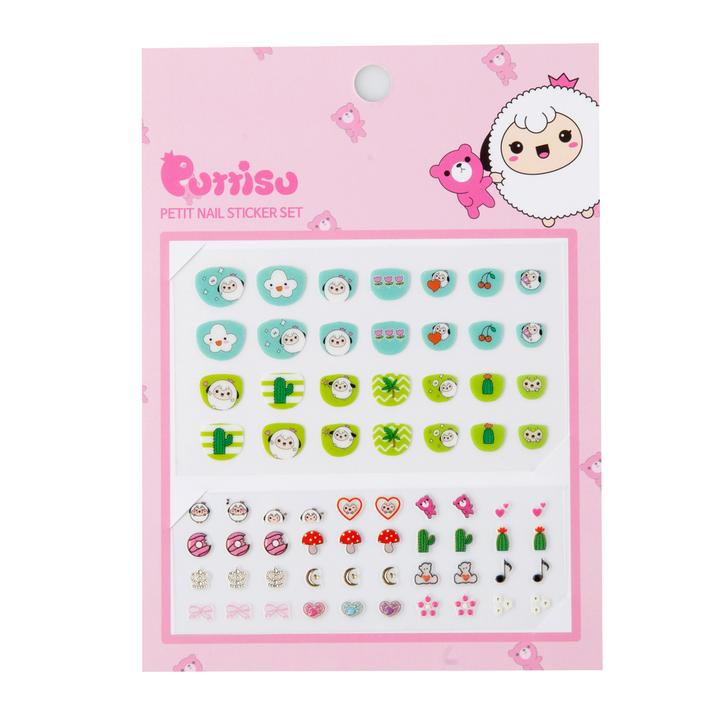 PUTTISU nail sticker set 03 Mint Lime Ade featuring mint and lime themed nail art stickers for nails