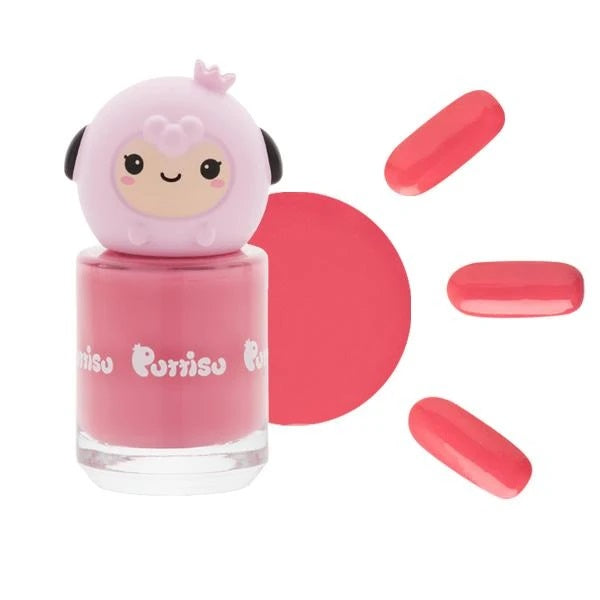 Puttisu Pangpang nail polish C14 My Love Bear in pink bottle with cute bear cap