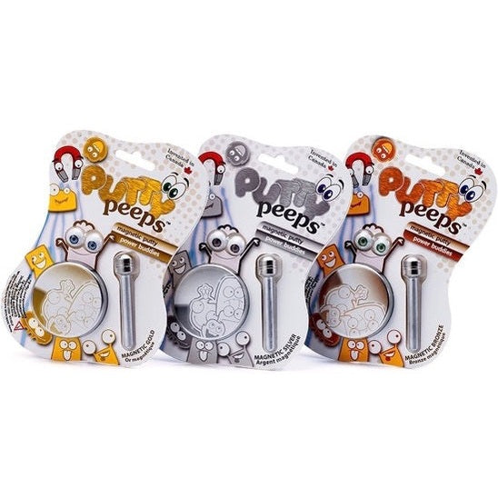 Putty Peeps Magnetic 50G set from PUTTY PEEPS; three packs with metal magnets and illustrated shapes