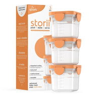 Quark Storii Baby Food Storage Containers With Lids & Built-In Removable Ice Pack 3 Pack 5 oz