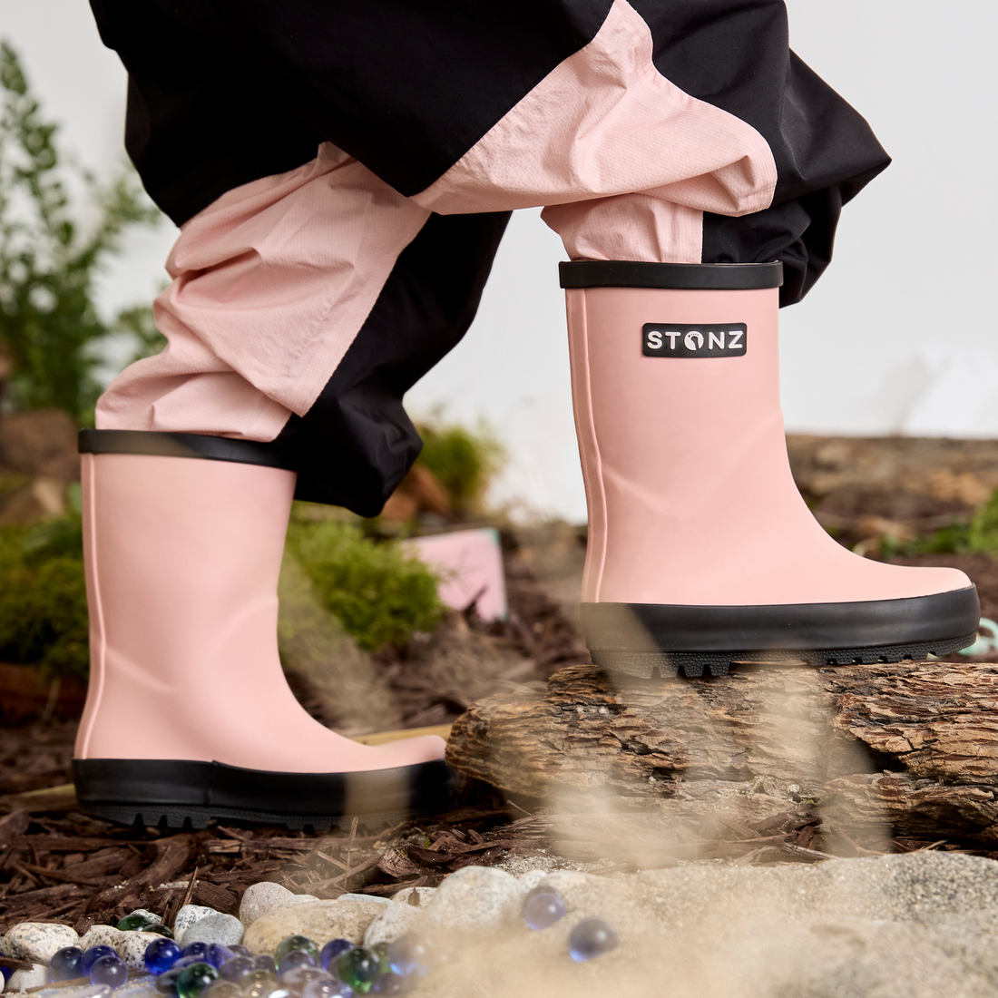 Stonz Original Rain Boots Toddler & Kid - Haze Pink/Black - view 4