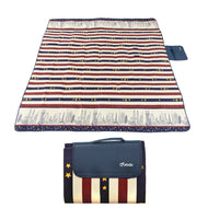 Ray Star 79''X79'' Red Blue Picnic Blanket Sandproof Waterproof Large Mat For Beach