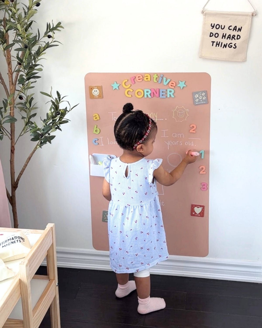 Cherrypick Magic Playwall rectangle magnetic wall decal in Blush