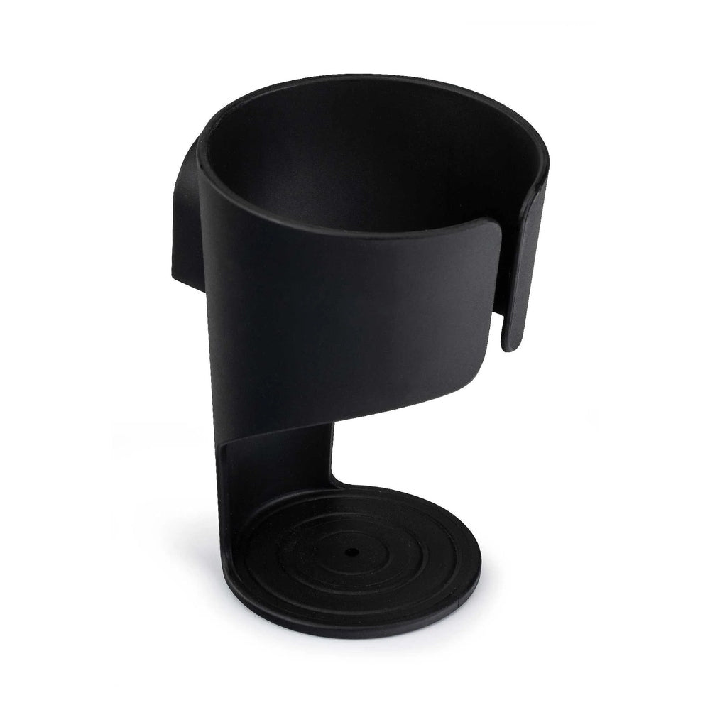 Romer Tura Cup Holder in black, shown ready to attach to ROMER strollers with side clips.