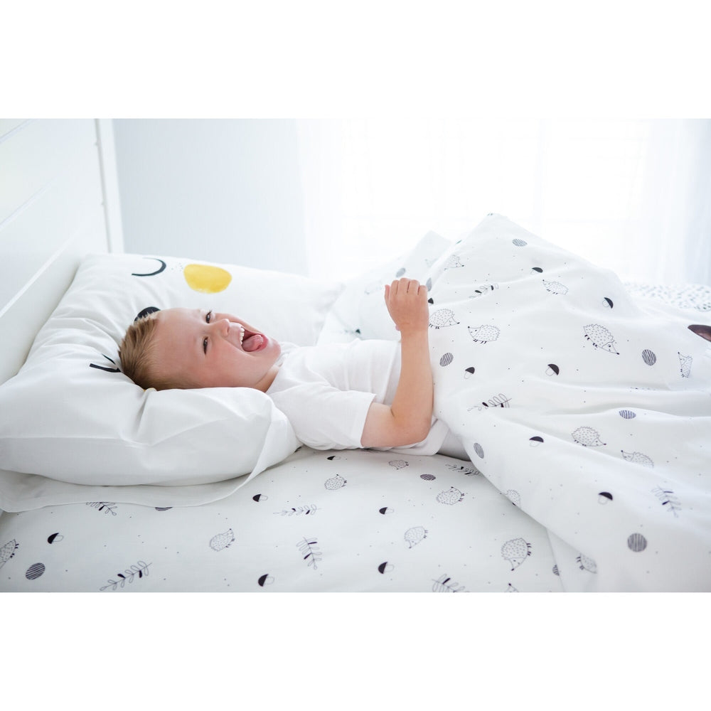 Rookie Humans standard pillowcases 2-pack, Woodland Dreams, white with woodland print for kids