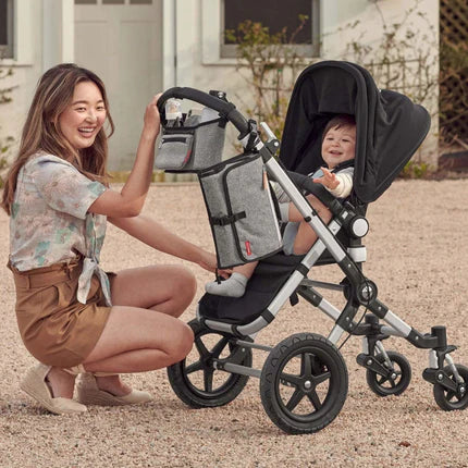 Skip Hop Pronto Signature Changing Station Grey Melange with stroller attachment for on-the-go diaper changes