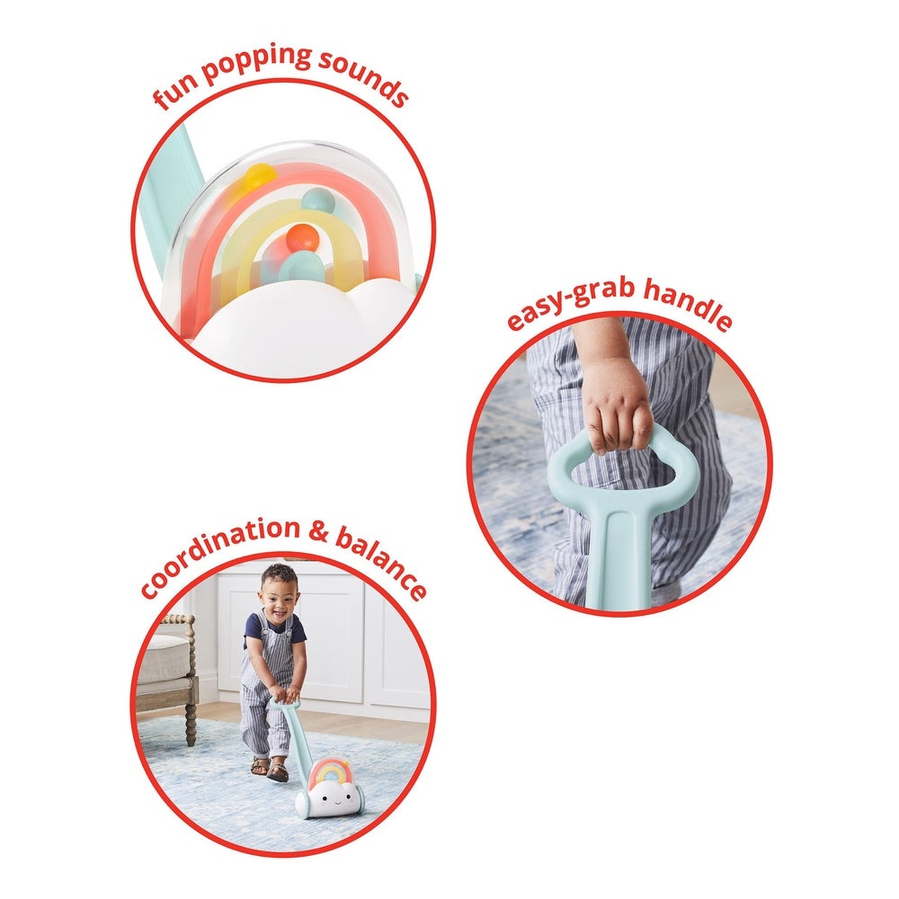 Silver Lining Cloud Rainbow Push Toy by SKIP HOP with pastel arches and easy-grab handle