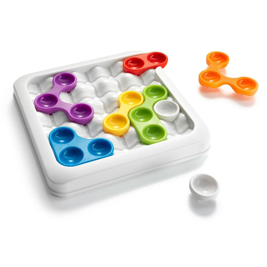 Smart Games Anti-Virus Mutation puzzle with multicolor circular pegs on white grid board