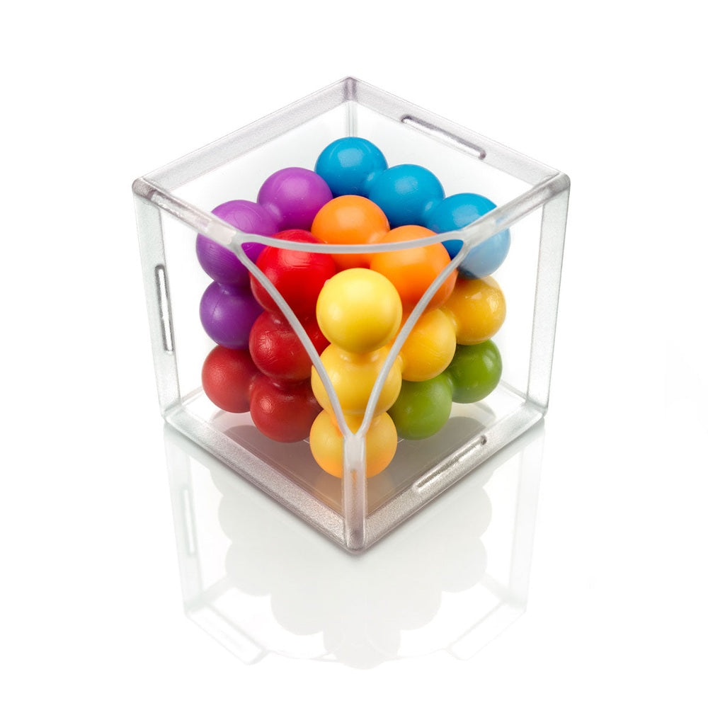 Smart Games Cube Puzzler Pro educational toy, clear cube filled with multicolor balls for problem solving SMART GAMES