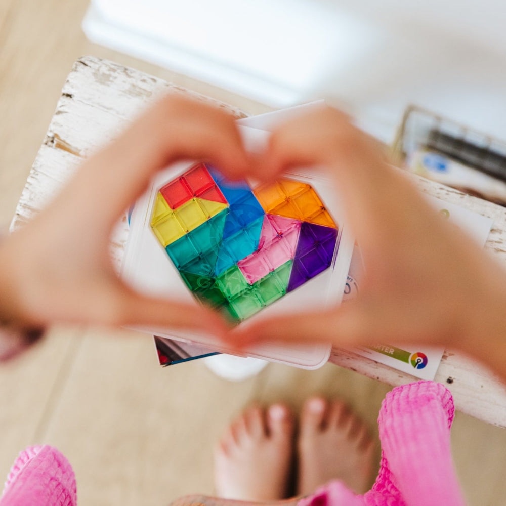 Smart Games IQ Love puzzle, rainbow multicolor heart-shaped brain-teaser educational toy