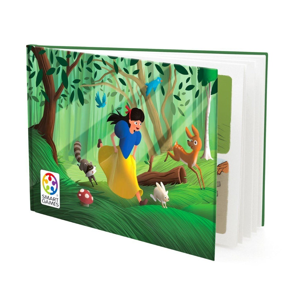 Snow White Deluxe puzzle book by SMART GAMES, forest scene with animals for kids
