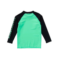 Snapper Rock Green Black Sustainable Ls Rash Top