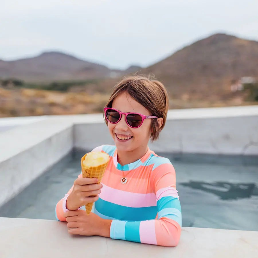 Snapper Rock Sunset Stripe Ls Surf Suit