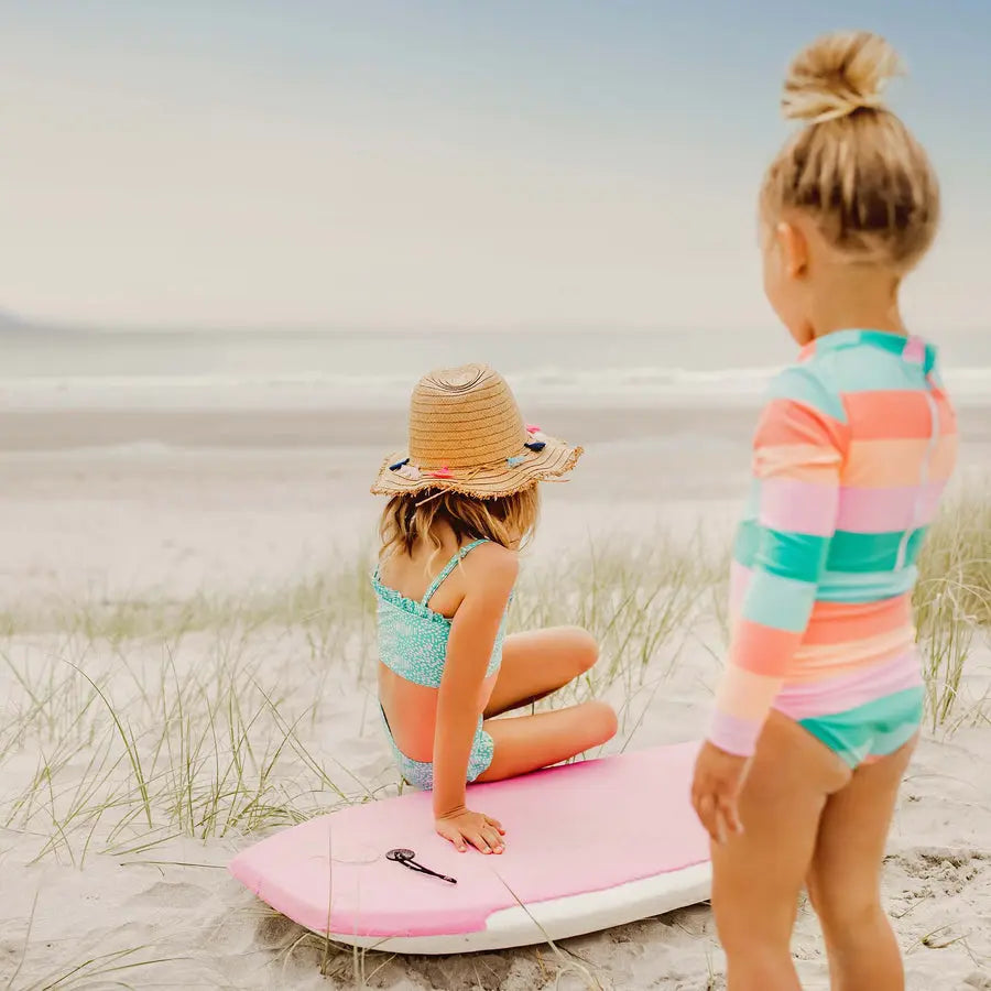 Snapper Rock Sunset Stripe Ls Surf Suit