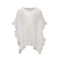 Snapper Rock White Frilled Cover Up