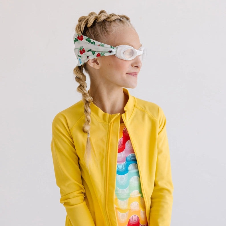 Splash Swim Goggles Strawberry Fields white kids' swim goggles by Splash Swim Goggles