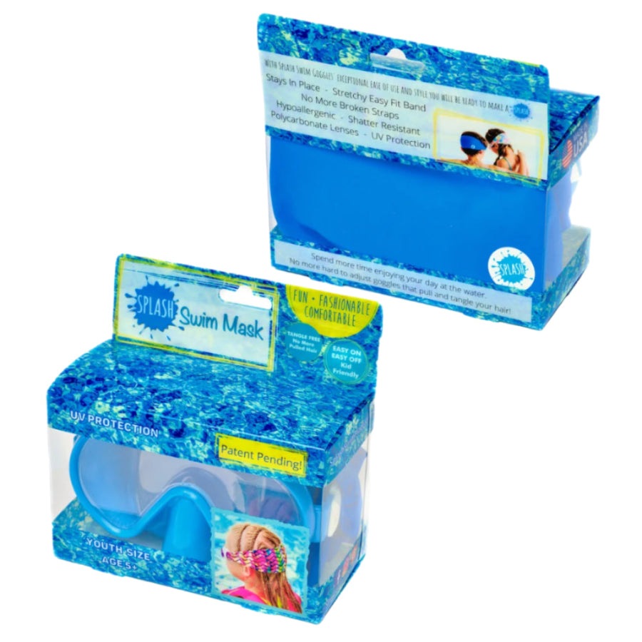 Splash Swim Mask Goggles Desert youth blue mask with UV protection by Splash Swim Goggles