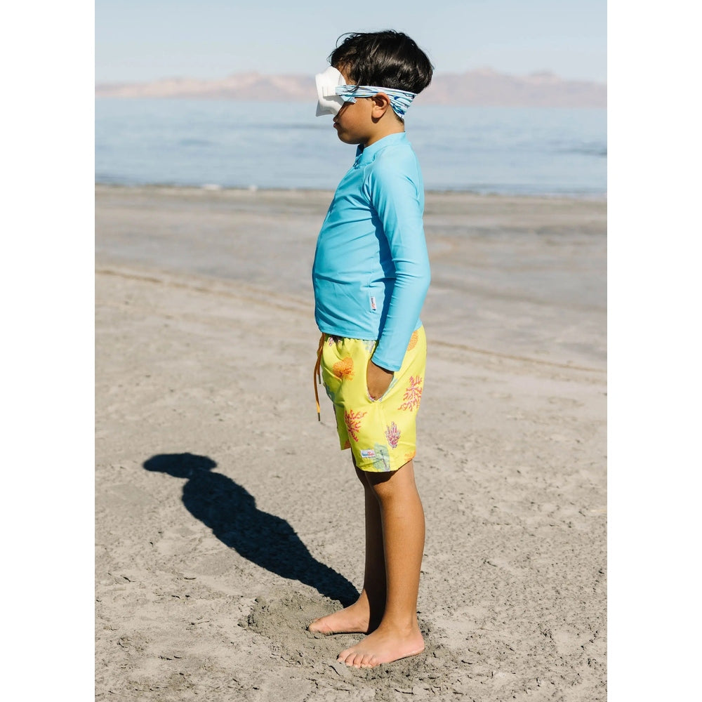 Splash Shark Attack Youth Swim Mask Goggles in White side view