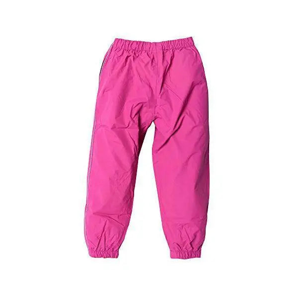 Splashy Splash Pants Hot Pink for kids, SPLASHY SPLASH, elastic waistband and cuffs visible.