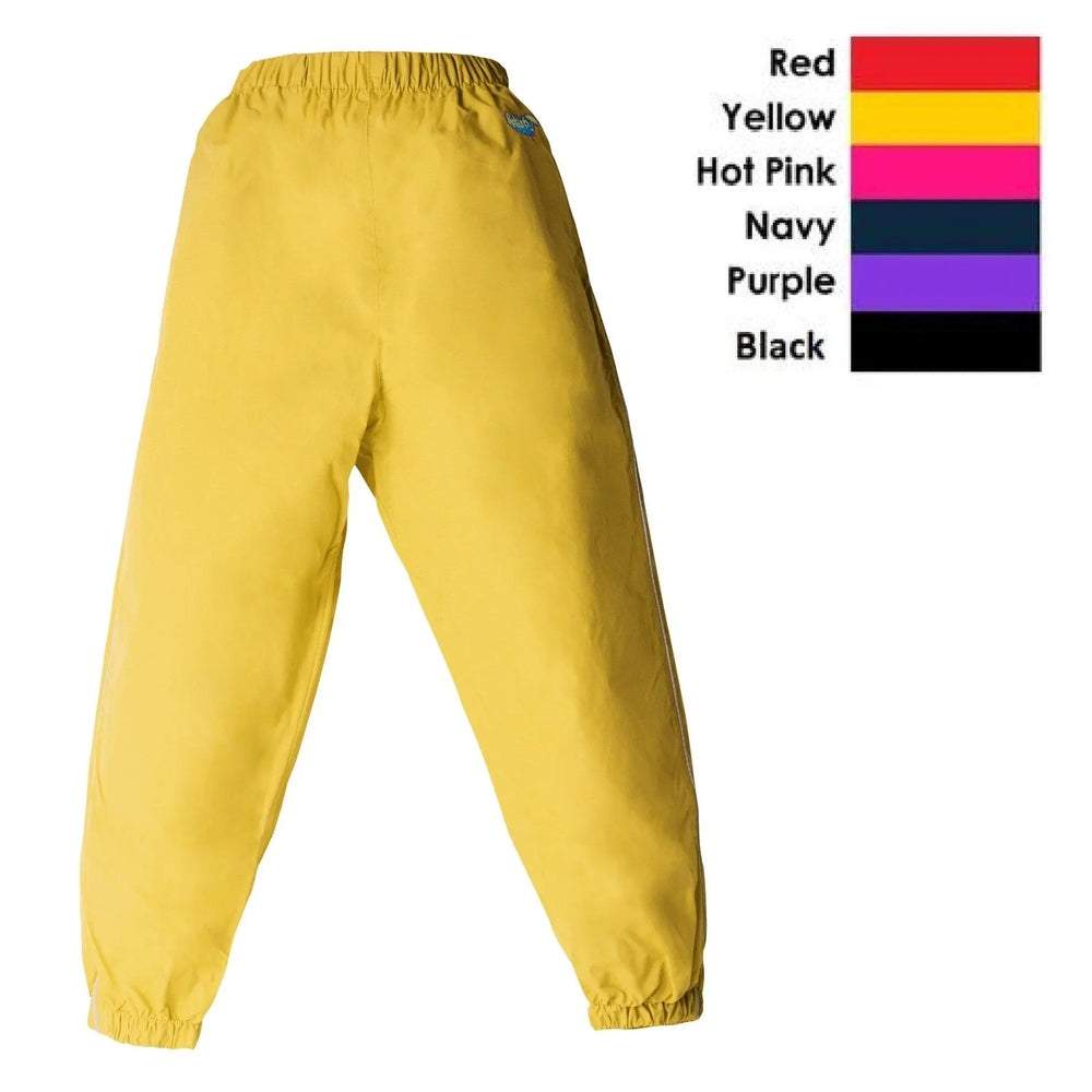 Splashy Splash Pants Yellow: bright baby pants with elastic waist and cuffs, Splashy Splash.