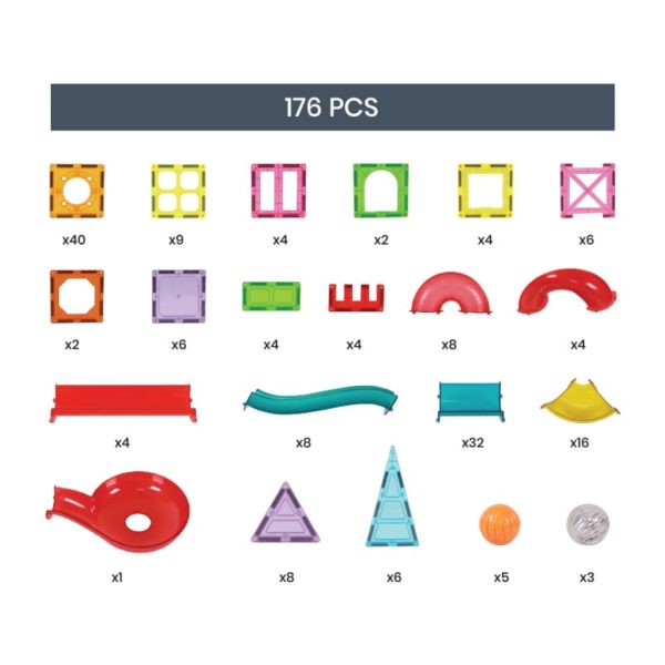 Sprout Tile Race Track Magnetic Tile 176pcs