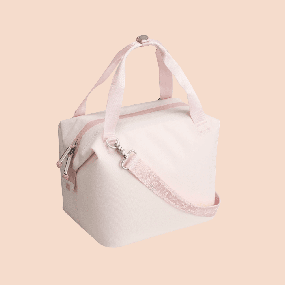 Stanley All Day Julienne Mini Cooler 7.4 Qt in pale pink with detachable pink strap