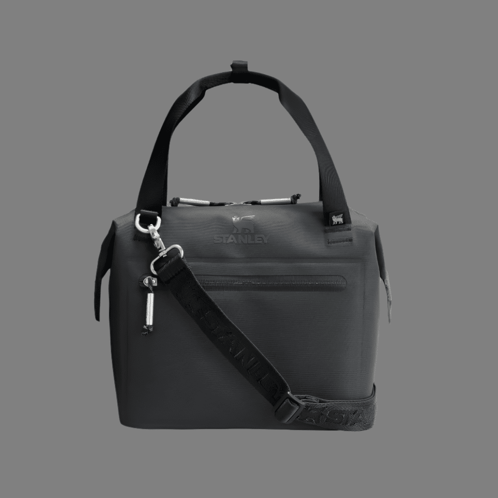 Stanley The All Day Julienne Mini Cooler 7.4 Qt black soft bag with adjustable shoulder strap