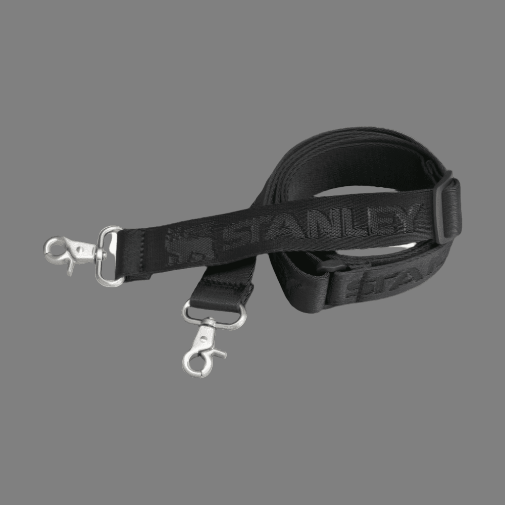 Stanley All Day Julienne Mini Cooler 7.4 qt with black strap and metal clasps