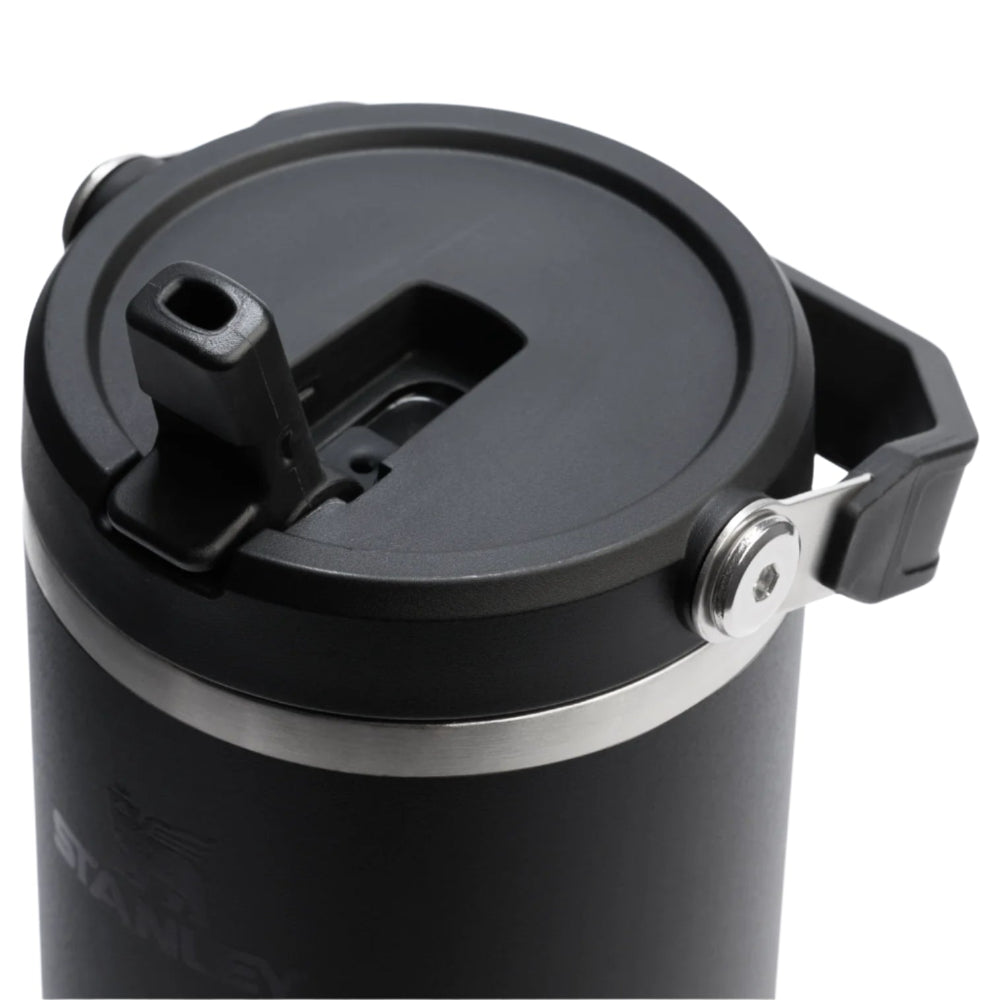 Stanley IceFlow Flip Straw 2.0 tumbler, 40 oz, black lid with stainless band