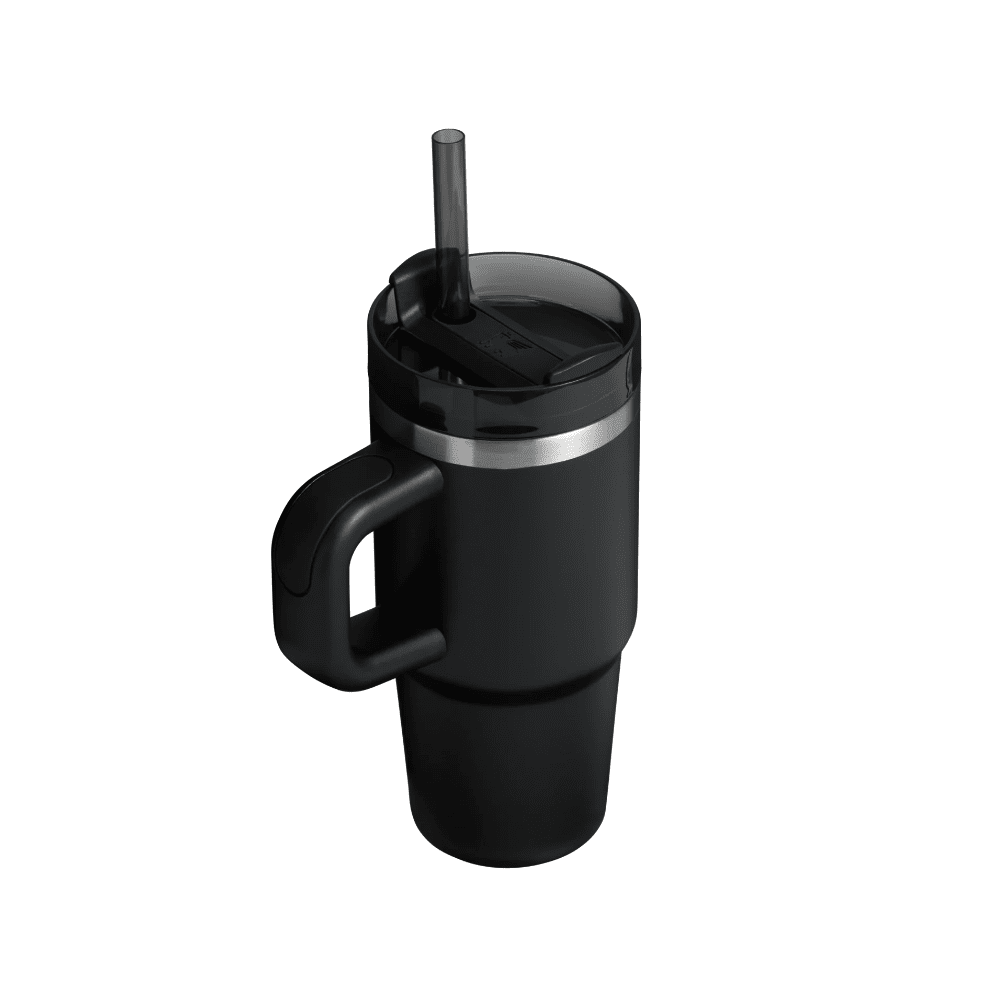 STANLEY Quencher H2.0 Flowstate 20 oz tumbler with black handle and straw lid