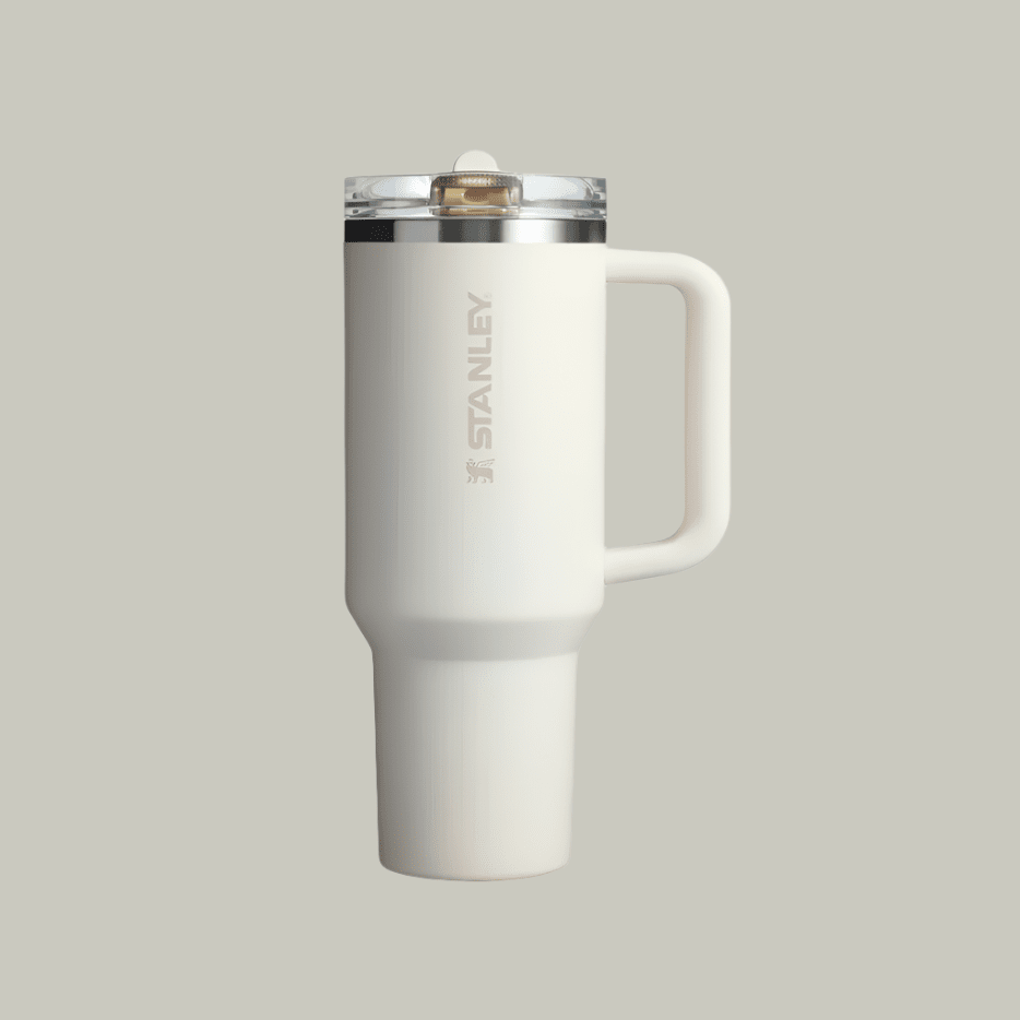 Stanley Quencher Protour Flip Straw Tumbler 40 oz white with clear lid