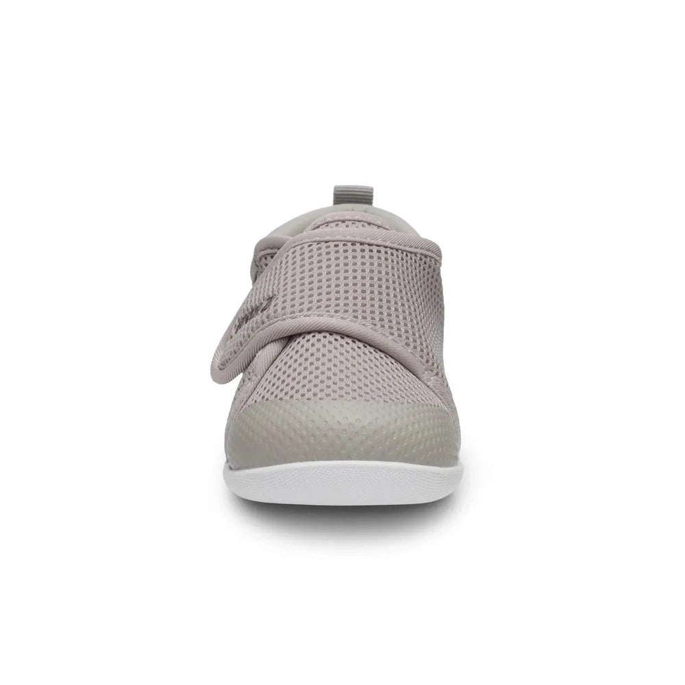 Stonz Cruiser Original Baby Shoes Dune beige mesh with Velcro strap fastened, highlighting breathable upper.