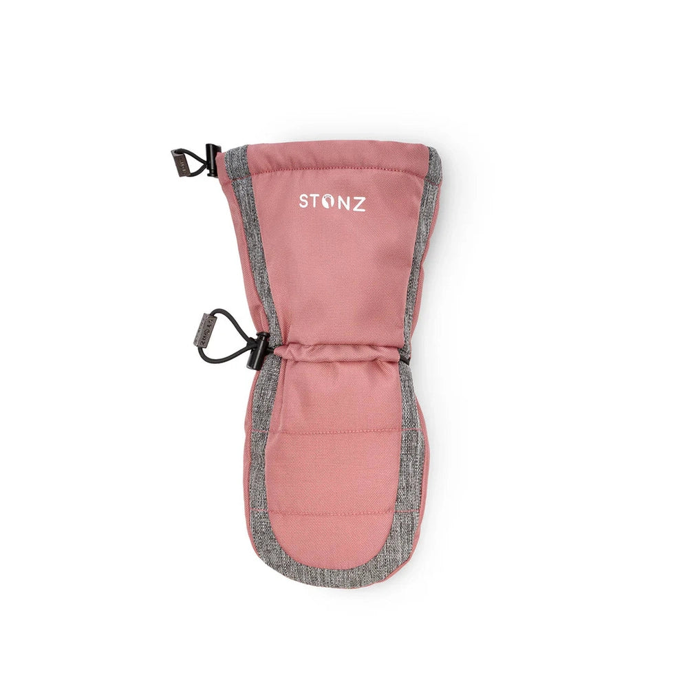 Stonz Kids Mitts Dusty Rose + Heather Grey