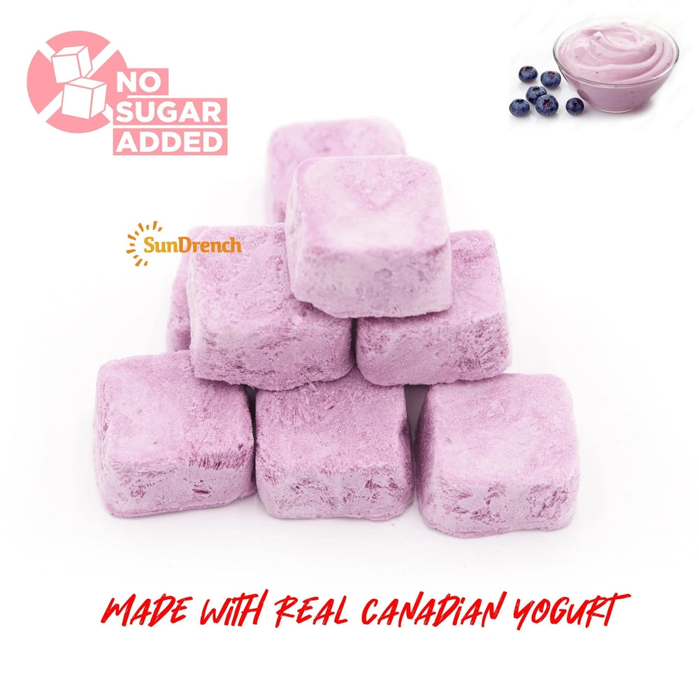 Sundrench Magic Yogurt Blueberry 84g cubes; no sugar added, real Canadian yogurt snack