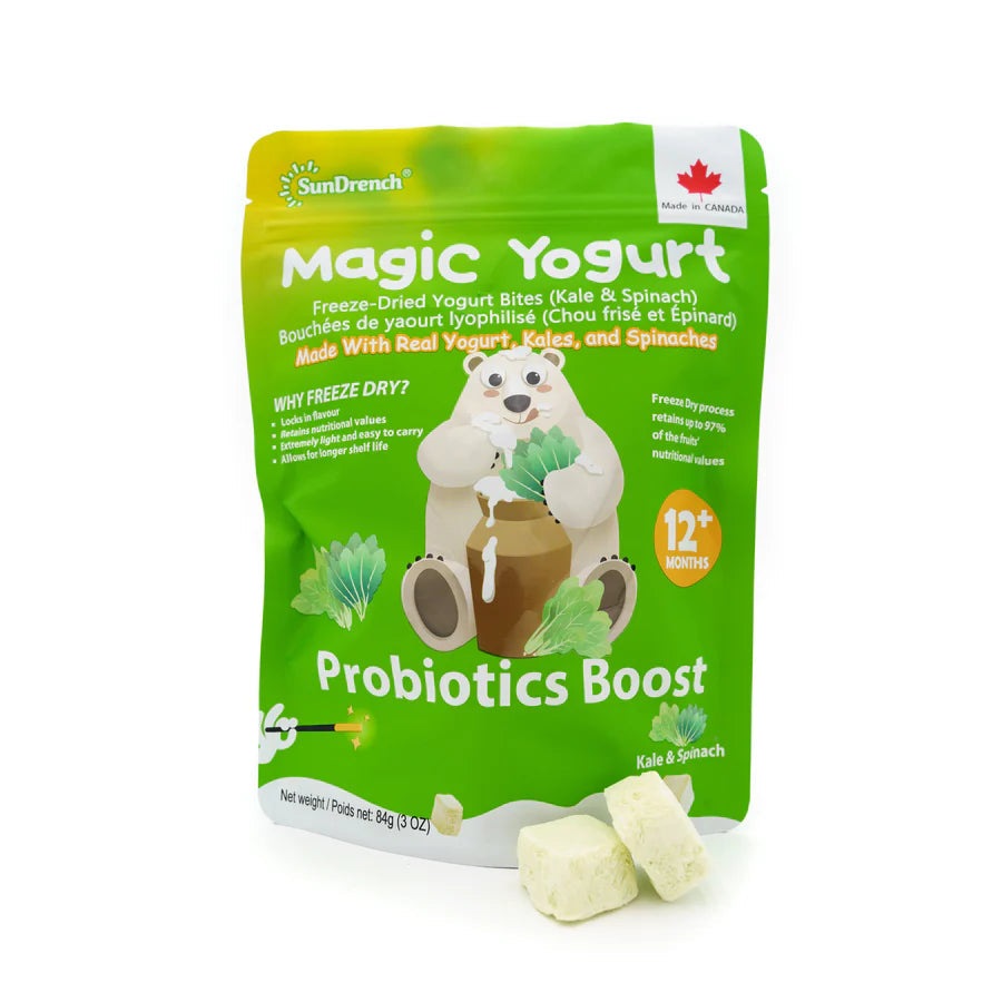 Sundrench Magic Yogurt Kale & Spinach 84g baby probiotic yogurt bites 12+ months
