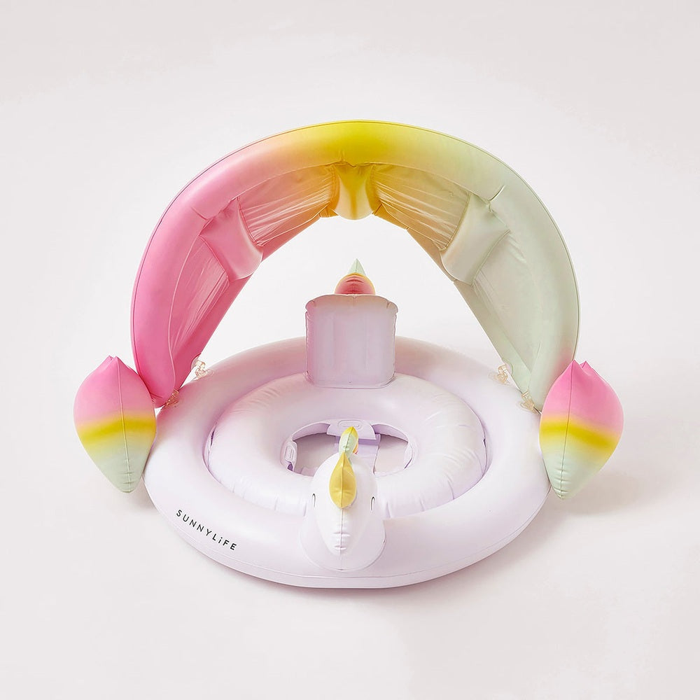 Sunny Life Bubba Float Friend Unicorn inflatable pool float with pastel rainbow colors
