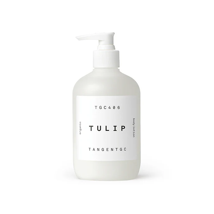 TangentGC Tulip Body Lotion 350 ml bottle with pump, white packaging