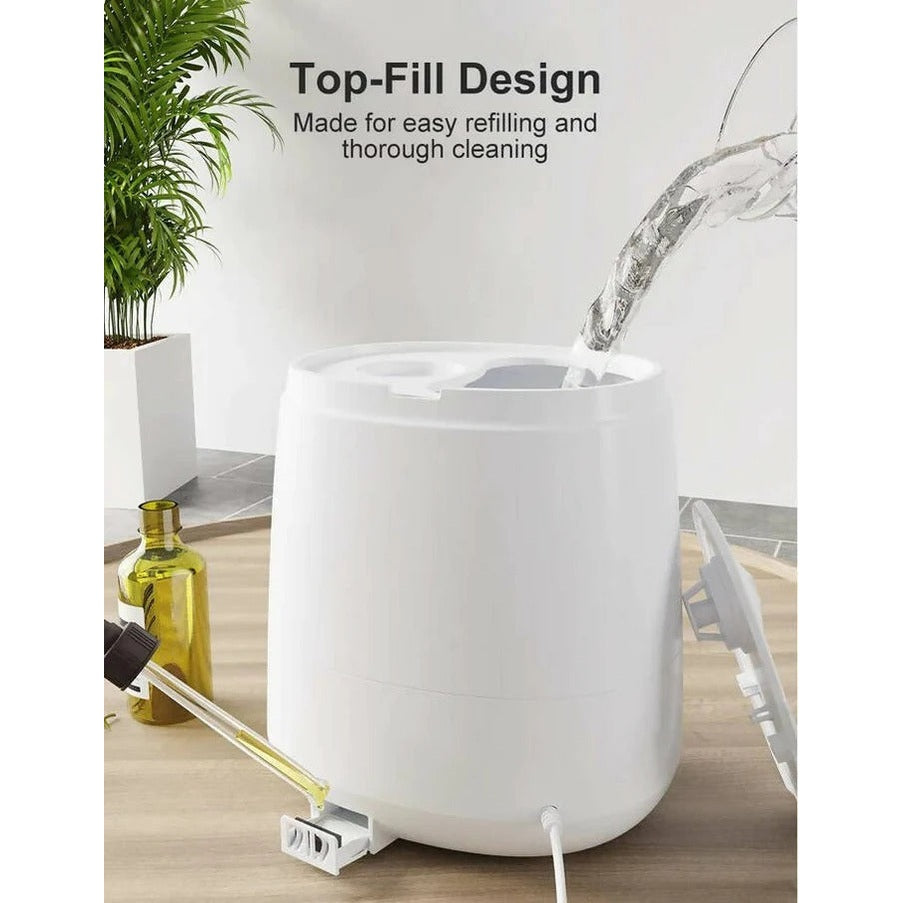 TAOTRONICS TaoTronics 6L Ultrasonic Humidifier Cold and Warm Mist, top-fill design shown as water pours in.