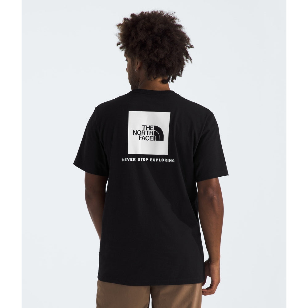 The North Face Men's Evolution Box NSE Regular Short-Sleeve Tee TNF Black TNF White back view