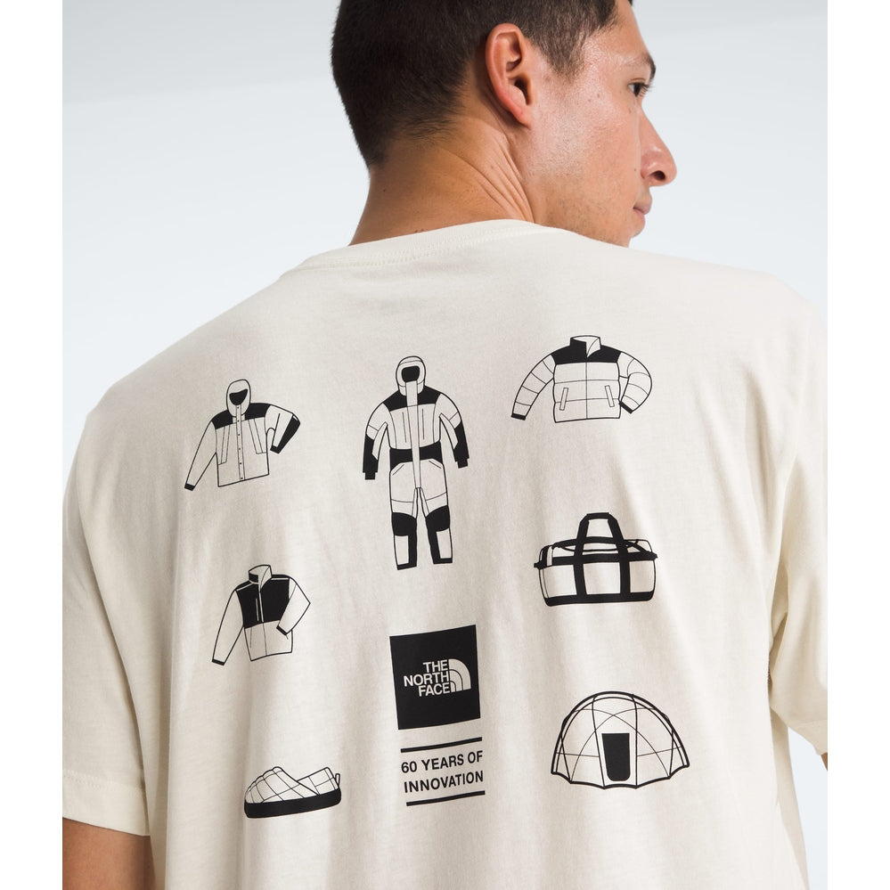 The North Face Men's Mountain Mirage Regular Short-Sleeve Tee White Dune detail view