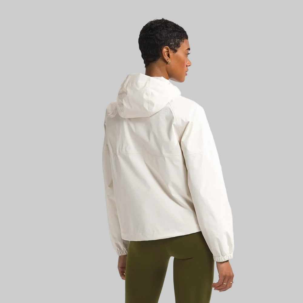 The North Face Women's Antora Rain Hoodie in Ivory back view