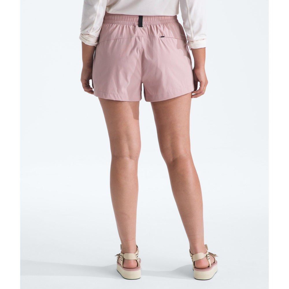 The North Face Women's Class V Pathfinder Pull-On Shorts 3 Inch Metal Pink back view