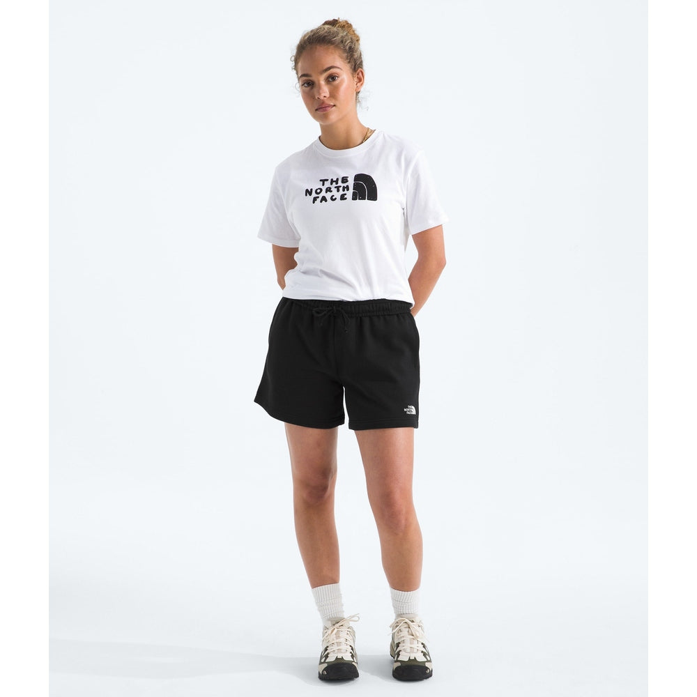 The North Face Women's Evolution Simple Dome Regular Shorts TNF Black angled front view